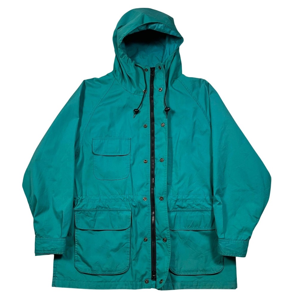 Vintage Eddie Bauer Teal Mountain Parka Hooded Jacket Green Mens Large